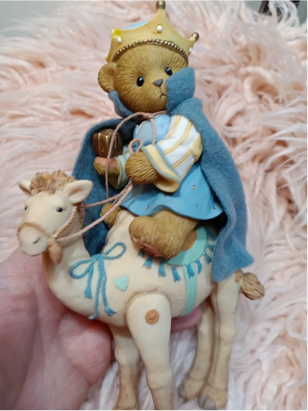 Cherished Teddies Wiseman on Camel The Crown Is Chipped On Bear Please See Photo